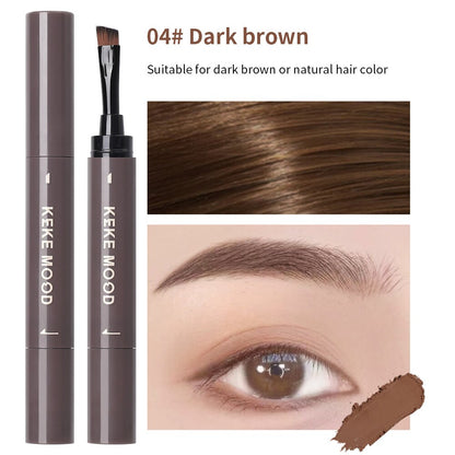 Waterproof Brown Grey Eyebrow Dyeing Cream Pencil Natural Lasting Non-smudge Setting Dye Eye Brow Pen with Brush Makeup Cosmetic