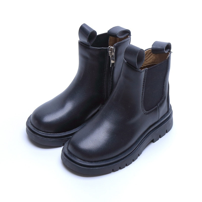 Children Chelsea Boots  Kids Girls Martin Boots Casual Autumn Winter PU Leather School Boy Shoes Fashion In Snow Boots 2020 NEW