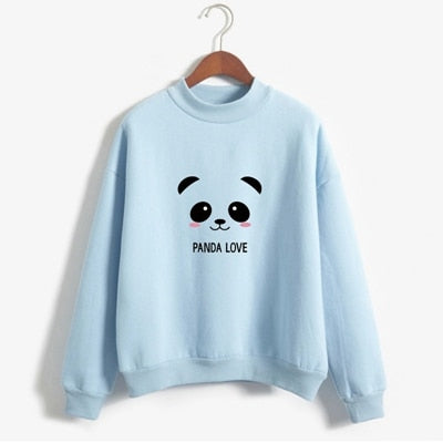 Hoody Spring Autumn Long Sleeve Kawaii Panda Printed Harajuku Sweatshirt Women Hoodies Moletom Feminino