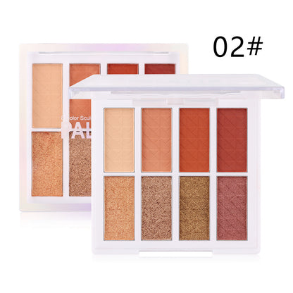 Romantic Beauty Matte Small Plate Portable Eyeshadow Makeup INS8 Color Eyeshadow Palette