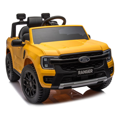 12V Kids Ride On Car W/Parents Remote Control,Licensed Ford Ranger,2WD,Rear wheel suspension,Low Start,Headlight,Horn,MP3,Blueto