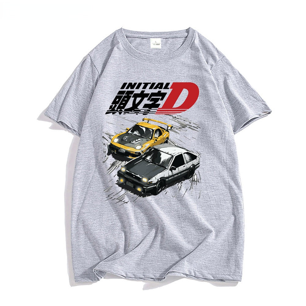 Anime Initial D T-shirt Men Summer Cool