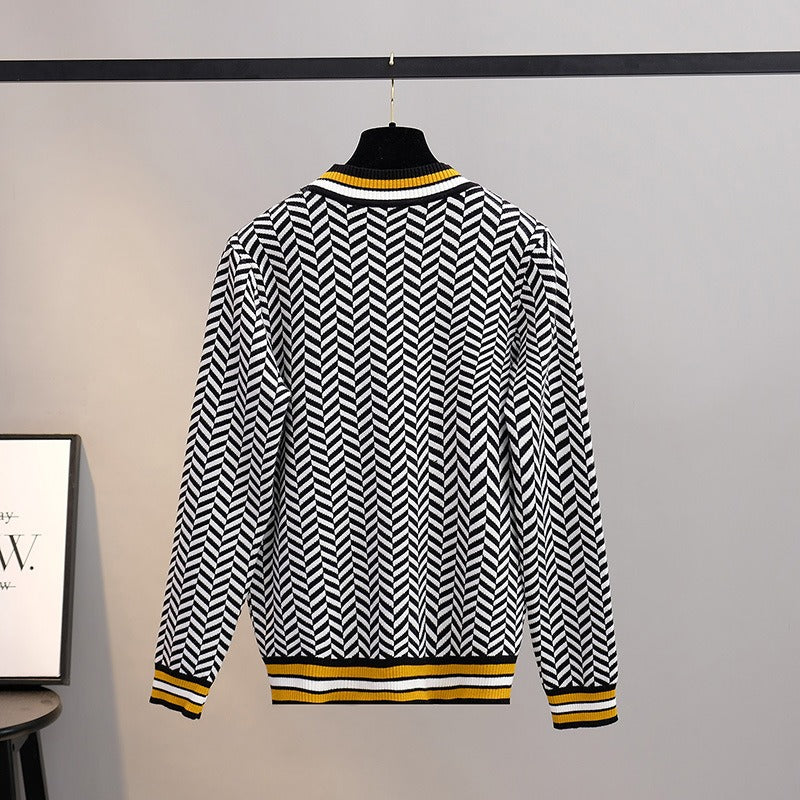 Knitted Women Pullover and Sweaters Autumn Winter Thick Female Jumper Warm Striped Christmas Sweaters P