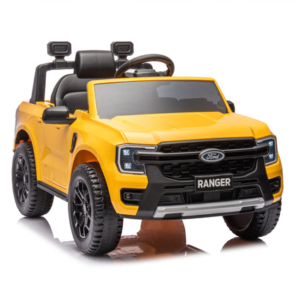 12V Kids Ride On Car W/Parents Remote Control,Licensed Ford Ranger,2WD,Rear wheel suspension,Low Start,Headlight,Horn,MP3,Blueto