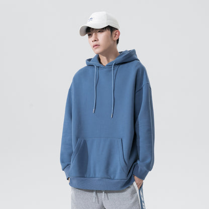 ACU Men's Hooded Sweatshirt Men Solid Color Fashion Ins Permutation Sports Top Clothes Loose Casual Hoodie Jacket