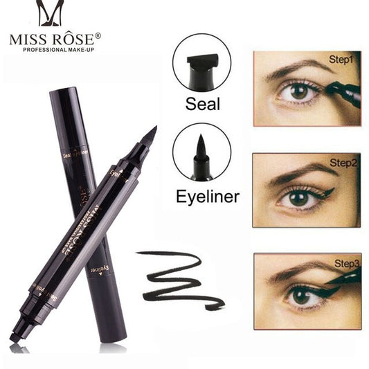 Makeup Liquid Rose Eyeliner Pencil maquiagem Quick Dry Waterproof wing Eye Liner With Miss Stamp Eye Pencil