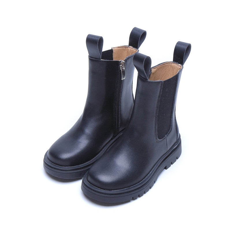 Children Chelsea Boots  Kids Girls Martin Boots Casual Autumn Winter PU Leather School Boy Shoes Fashion In Snow Boots 2020 NEW