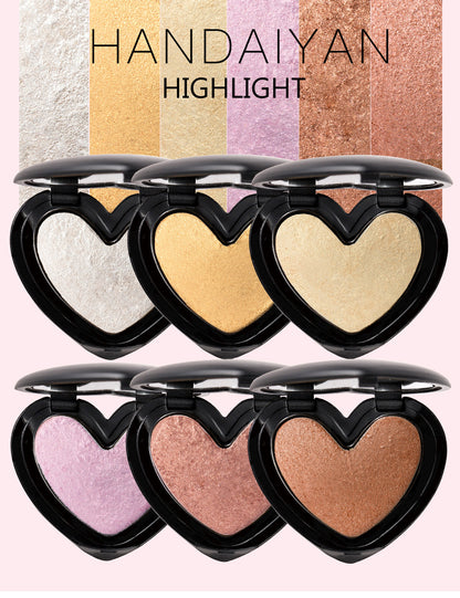 HANDAIYAN Three-Dimensional Repair And Makeup Love Highlighting Powder And Eye Shadow Dual Use