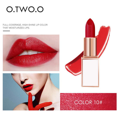 O.TWO.O 24 Colors Soft Cream Lip Stick Moisturizer Long Lasting Makeup Water proof lipstick