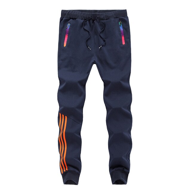 Tracksuit Bottoms Mens Casual Pants Cotton Sweatpants Mens Joggers Striped Pants Gyms Clothing Plus