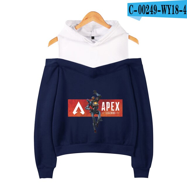 Apex Legends Print Hoodies Sweatshirts Women Sleeve Off-Shoulder Exclusive Women Album autumn Hoodies