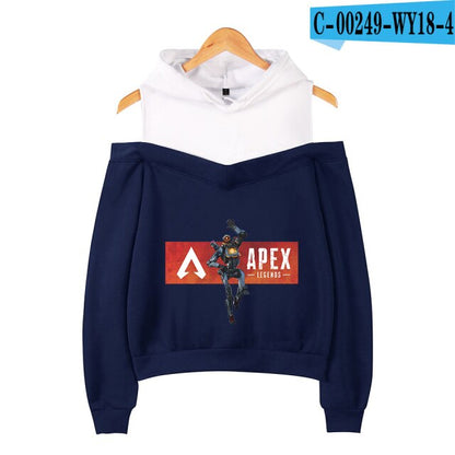 Apex Legends Print Hoodies Sweatshirts Women Sleeve Off-Shoulder Exclusive Women Album autumn Hoodies