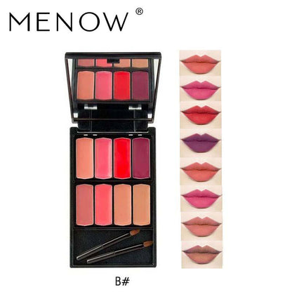 Menow Brand 8 colors Lip Gloss Palette Makeup Waterproof Lasting Moisturizer Lipsticks L501