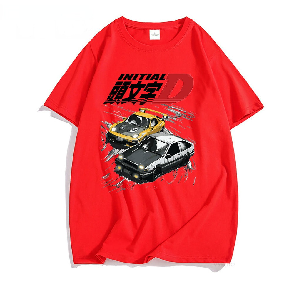 Anime Initial D T-shirt Men Summer Cool