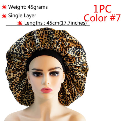 New Silk Sleeping Cap Night Hat Head Cover Bonnet Satin Cheveux Nuit For Curly Hair Care Women Beauty Maintenance Designer