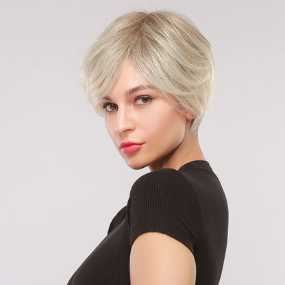 Badon marchand hair Wigs with Side Bangs Pixie Cut Short Straight Synthetic Party Cosplay Wigs for Women