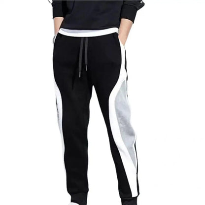 Loose Mens Sweatpants Patchwork Printing Sweatpants bon