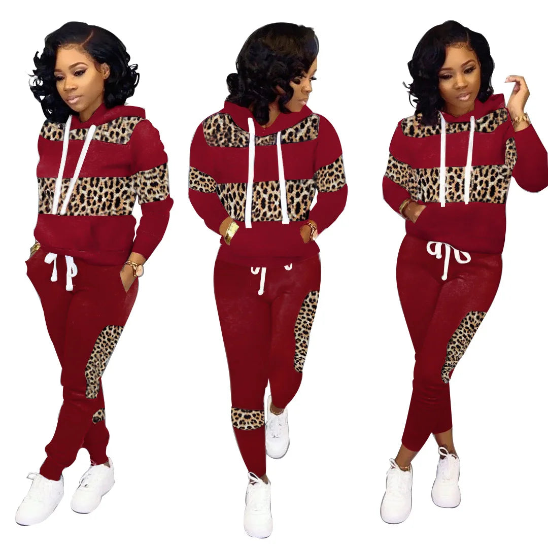 women set Two piece set women hoodie+sweatpants matching outfits deriluja