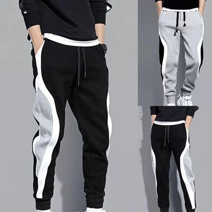 Loose Mens Sweatpants Patchwork Printing Sweatpants bon