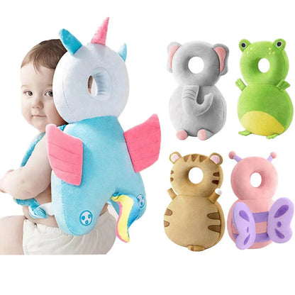 Newborn Headrest Security Pillows Backpack Toddler Baby Head Fall Protection Pad Cushion Cartoon Soft Security Pillows Backpack 8&