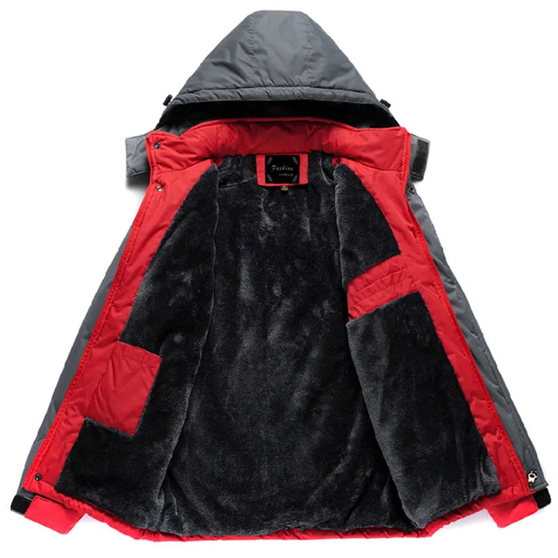 2023 Men Winter Thick Velvet Windproof Down Coat High Quality Male Waterproof Jacket cho