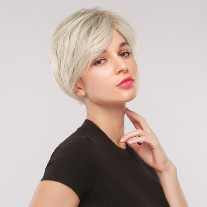 Badon marchand hair Wigs with Side Bangs Pixie Cut Short Straight Synthetic Party Cosplay Wigs for Women