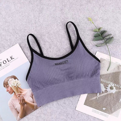 New Sports Bra For Women Gym Sexy Crop Top Bra Women Cotton Underwear Soft Comfort Tube Tops Female Brassiere Tops For Girls