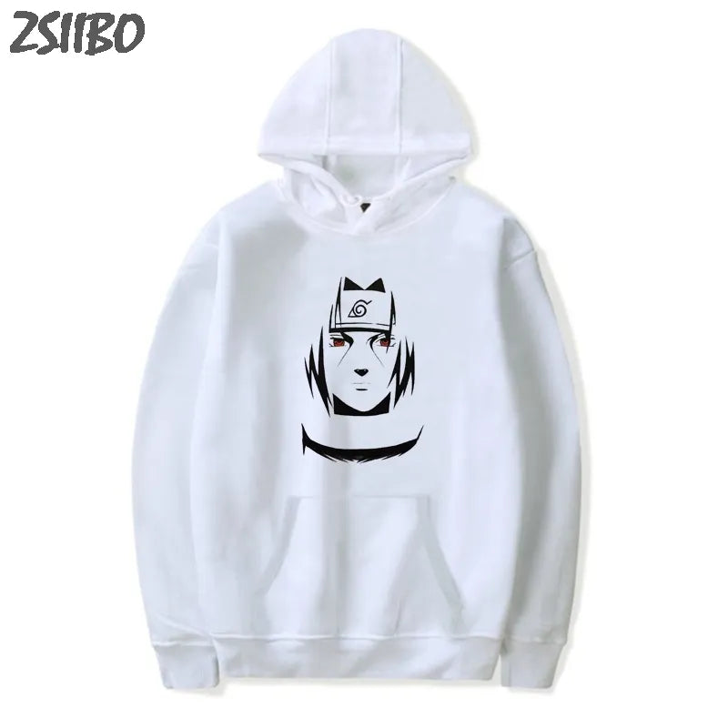 Hoodies Unisex Naruto Harajuku Japanese Anime Uchiha Itachi Printed Men's Hoodie Male Streetwear Fashion Casual sweatshirt Coat