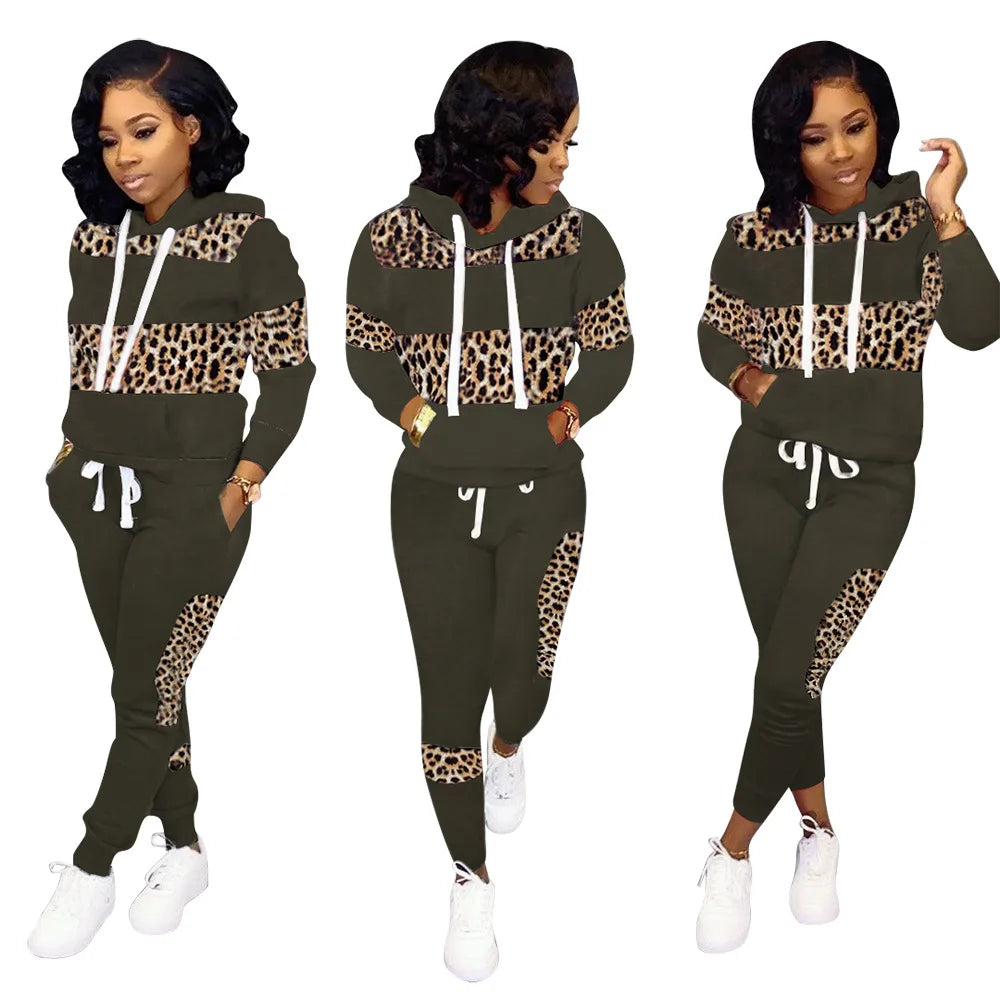 women set Two piece set women hoodie+sweatpants matching outfits deriluja