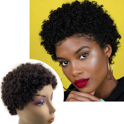 DreamDiana Brazilian Short Curly Hair Wigs Remy Afro Curly Wigs For Women Human Hair Full Machine Made Perruque Cheveux Humain