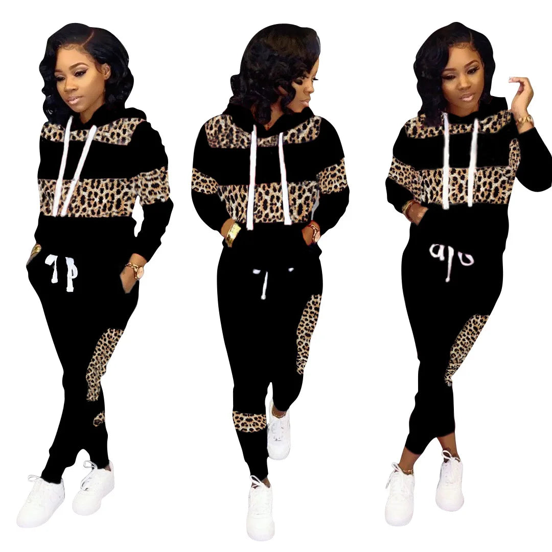 women set Two piece set women hoodie+sweatpants matching outfits deriluja