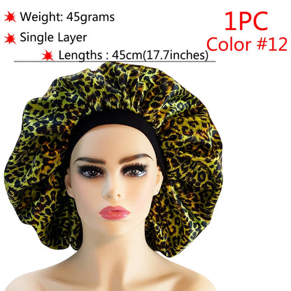 New Silk Sleeping Cap Night Hat Head Cover Bonnet Satin Cheveux Nuit For Curly Hair Care Women Beauty Maintenance Designer