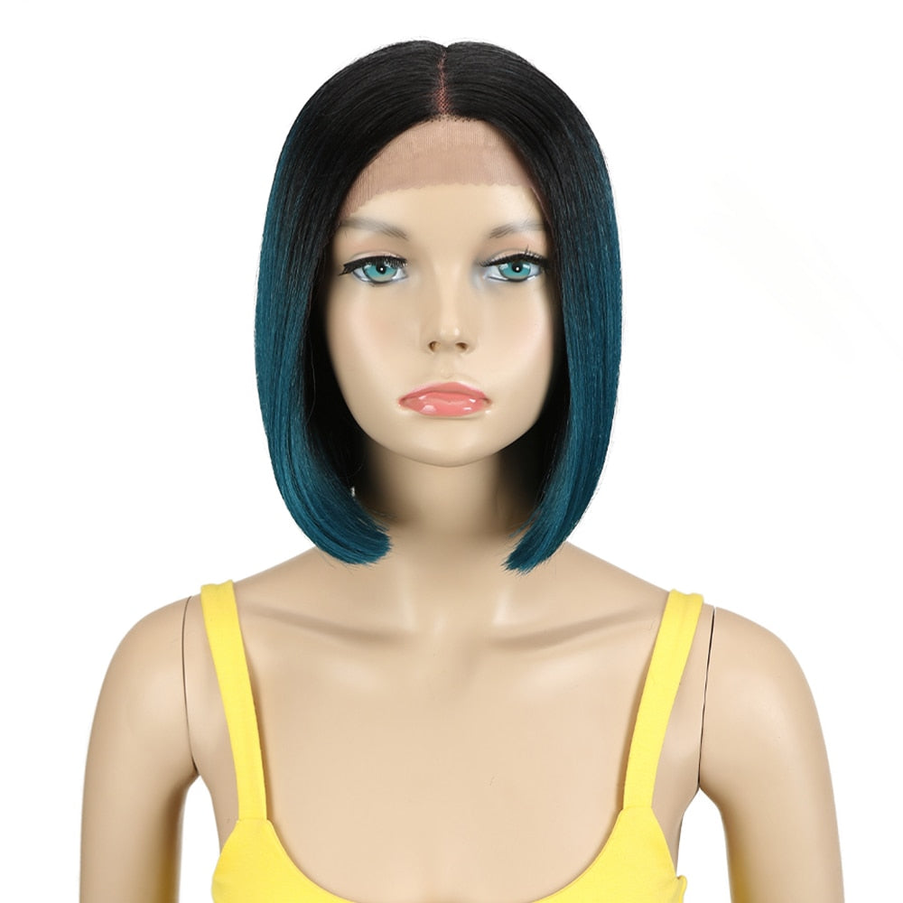 Bella Bob Wig Synthetic Lace Wig Short Blonde Bob Pink 613 Red Lemon Lace Short Hair 10-13 Inch Wigs For Women Lolita Cosplay