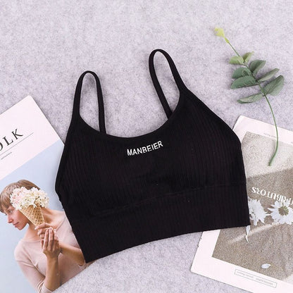 New Sports Bra For Women Gym Sexy Crop Top Bra Women Cotton Underwear Soft Comfort Tube Tops Female Brassiere Tops For Girls