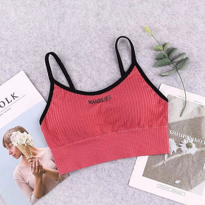 New Sports Bra For Women Gym Sexy Crop Top Bra Women Cotton Underwear Soft Comfort Tube Tops Female Brassiere Tops For Girls