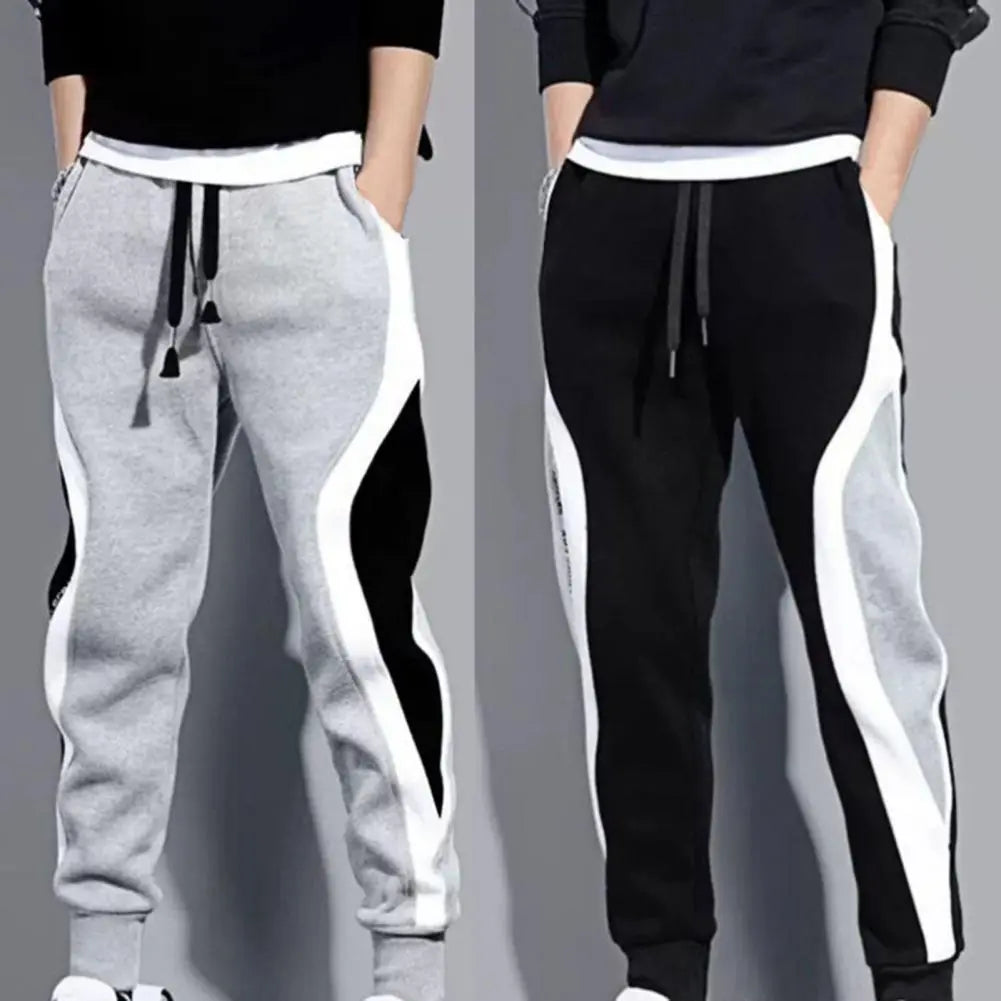 Loose Mens Sweatpants Patchwork Printing Sweatpants bon