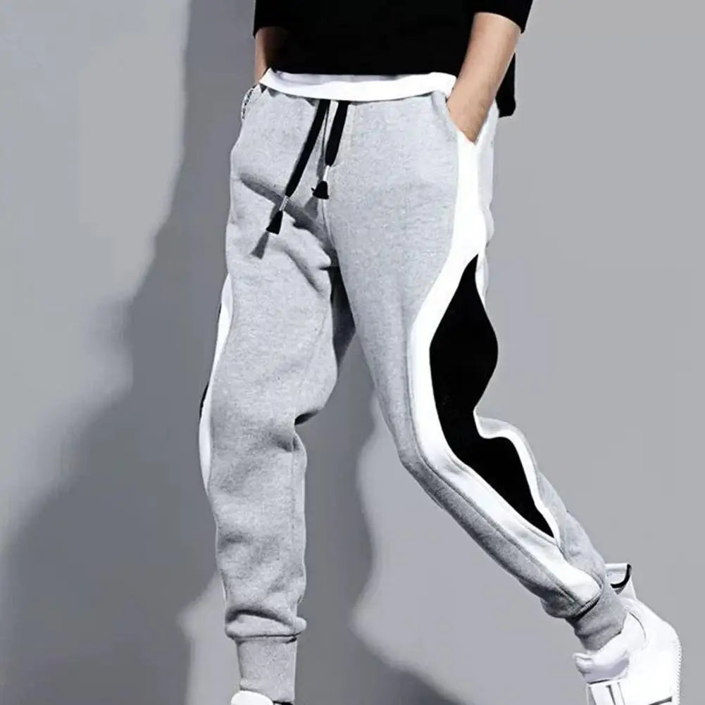 Loose Mens Sweatpants Patchwork Printing Sweatpants bon