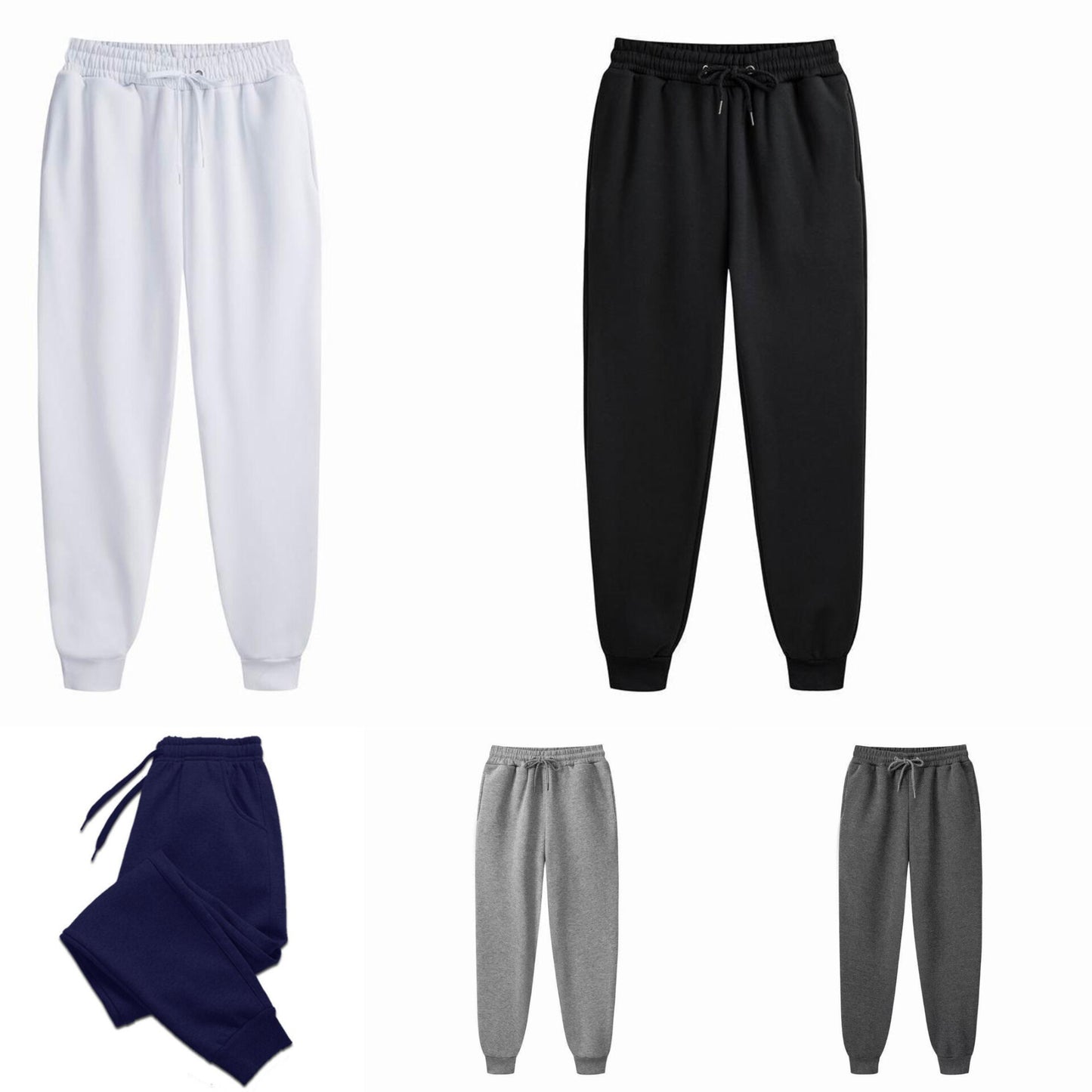 Men Long Pants Autumn and Winter Mens Casual Fleece Sweatpants Soft Sports Pants Jogging Pants 5 Colors jòg