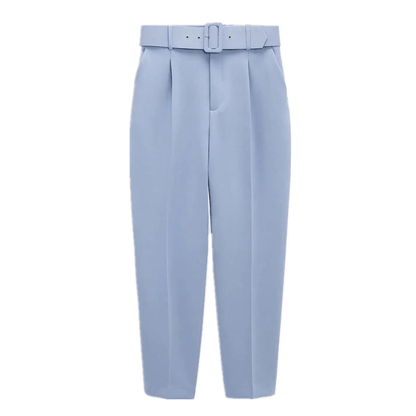 Front Pleated Fashionable All-Match Lined High-Waist Casual Pants