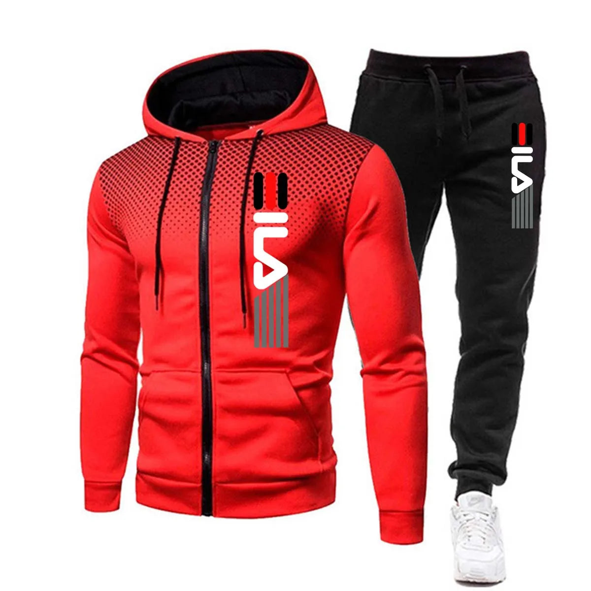 New Fashion Hoodie Fitness Gym Clothing Men Running Set Sportswear bon