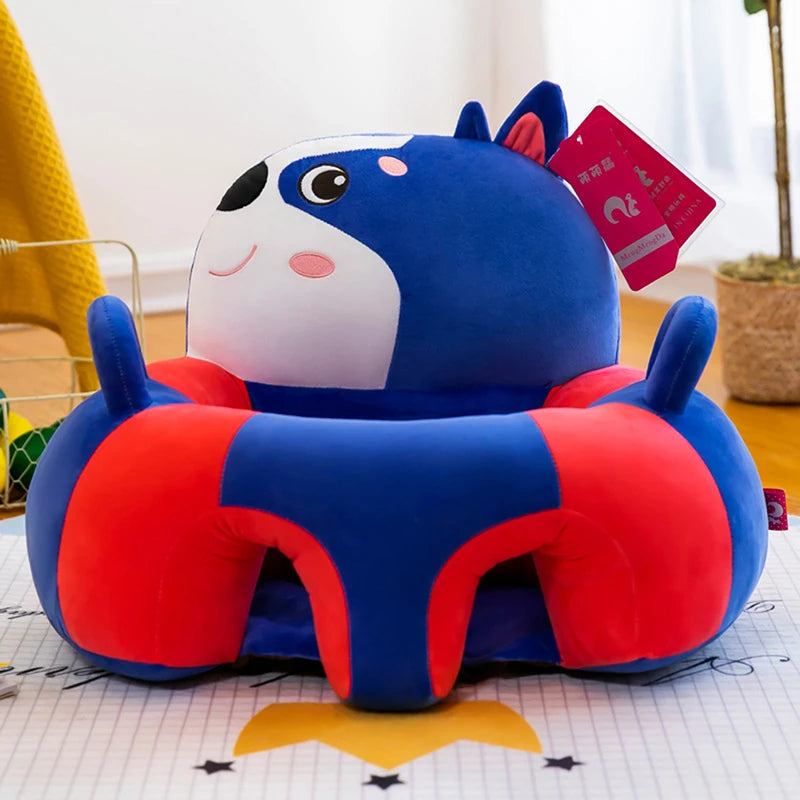 Baby Sofa Support Seat Cover Plush Chair Learning To Sit Comfortable Cartoon Toddler Nest Puff ChairToy Baby Floor Plush Lounger fsil