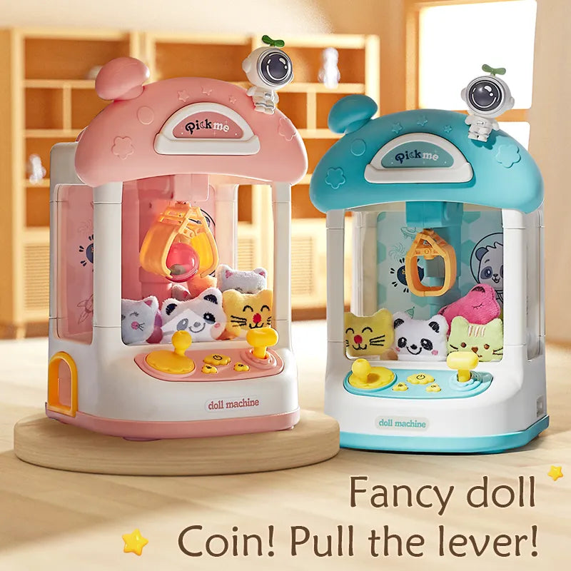 Doll Machine Coin Operated Play Game Mini Claw Catch Toy Machines Dolls Maquina dulces Children Interactive Toys Birthday Gifts greg