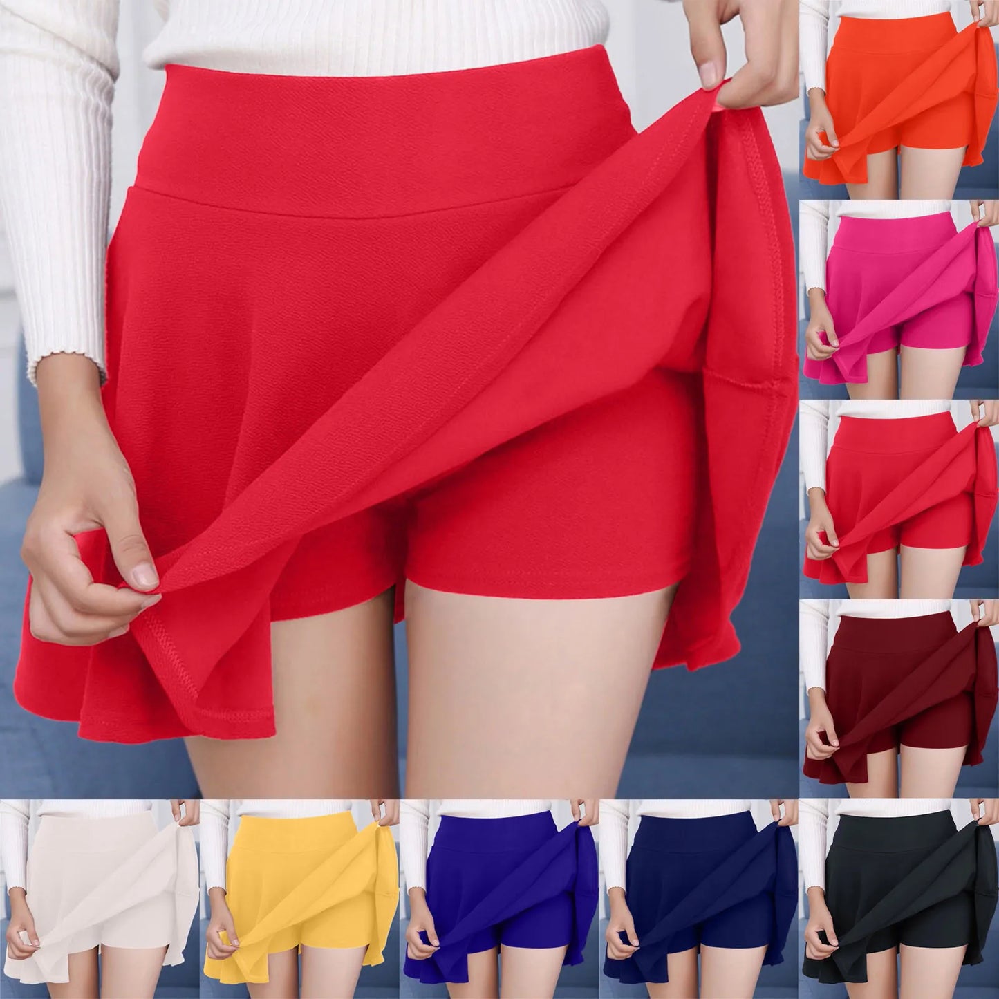 Spring Autumn Women Large Size Tutu School Short Skirt Girl Pleated Shorts Skirts Mini Saia High Waist Faldas Mujer Black Skirts kash