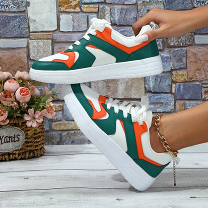 Women'S Shoes On Offer Couples Korean Version Of The Trend Lace Up Color Matching Casual Board Sneakers For Women Clearance djam