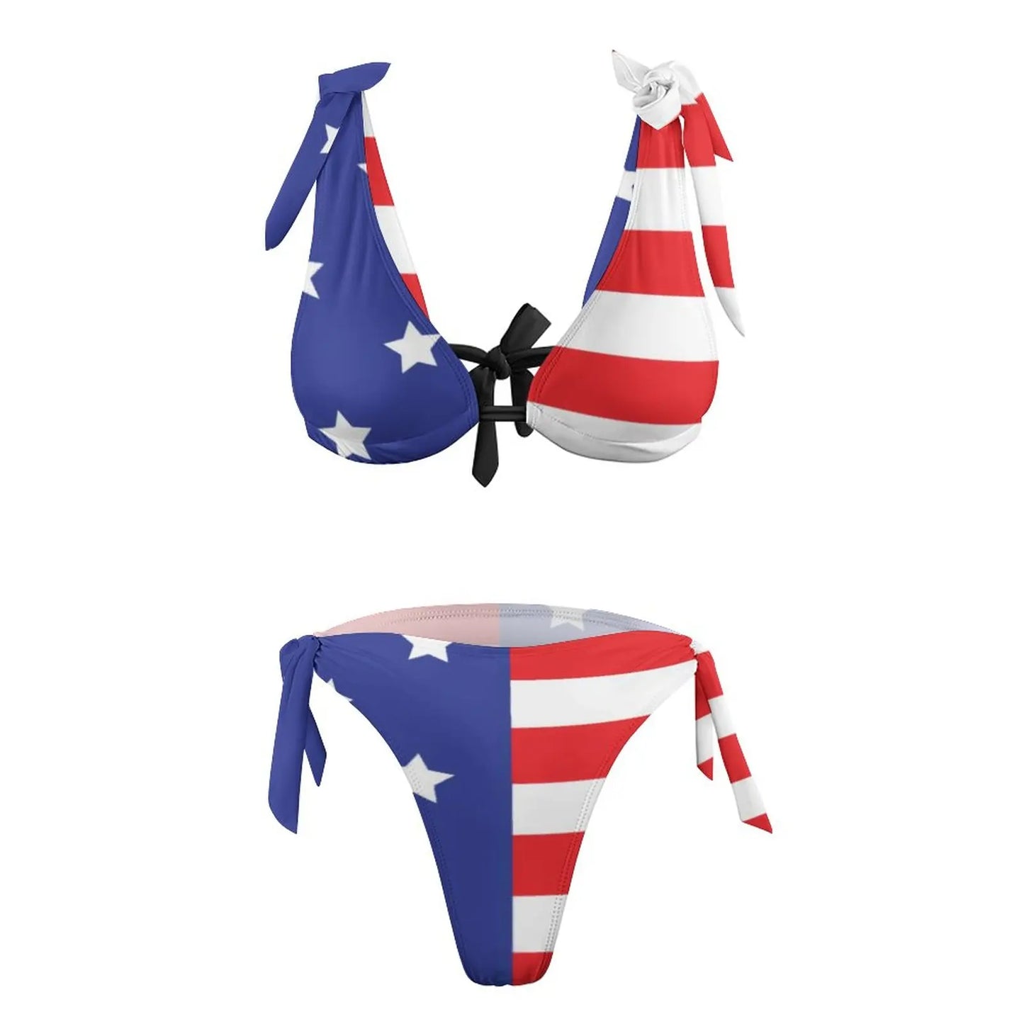 American Flag Bikini Swimsuit Sexy The Stars Stripes Print Swimwear Female Colorful Bikinis Set Sexy 2 Piece Push Up  greg