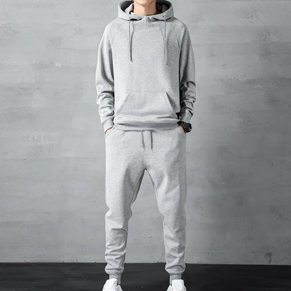 1 Set Men Hoodie Pants  Popular Loose Fit Hood Sweatshirt Sweatpants  Sporty Men Sweatshirt Sweatpants