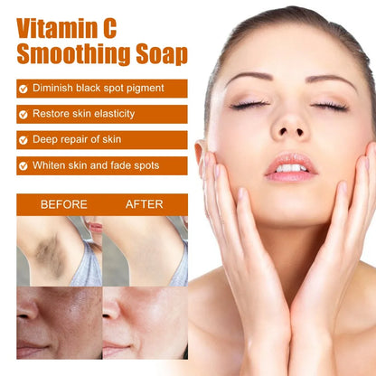 Vitamin C Brightening Soap Blemish Reducing Deep Cleansing Moisturizing Softening Brightening Complexion Beauty Soap