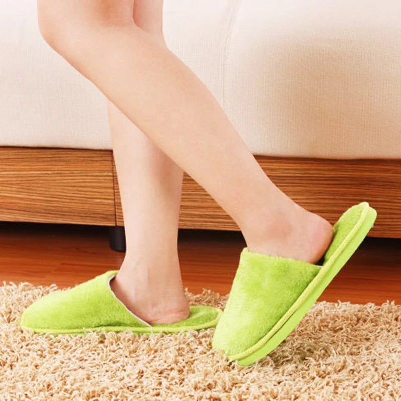 Comwarm Plush Slippers For Women Men Winter Slippers Cute Indoor Home  Cotton Slippers Comfortable Spare slippers domi