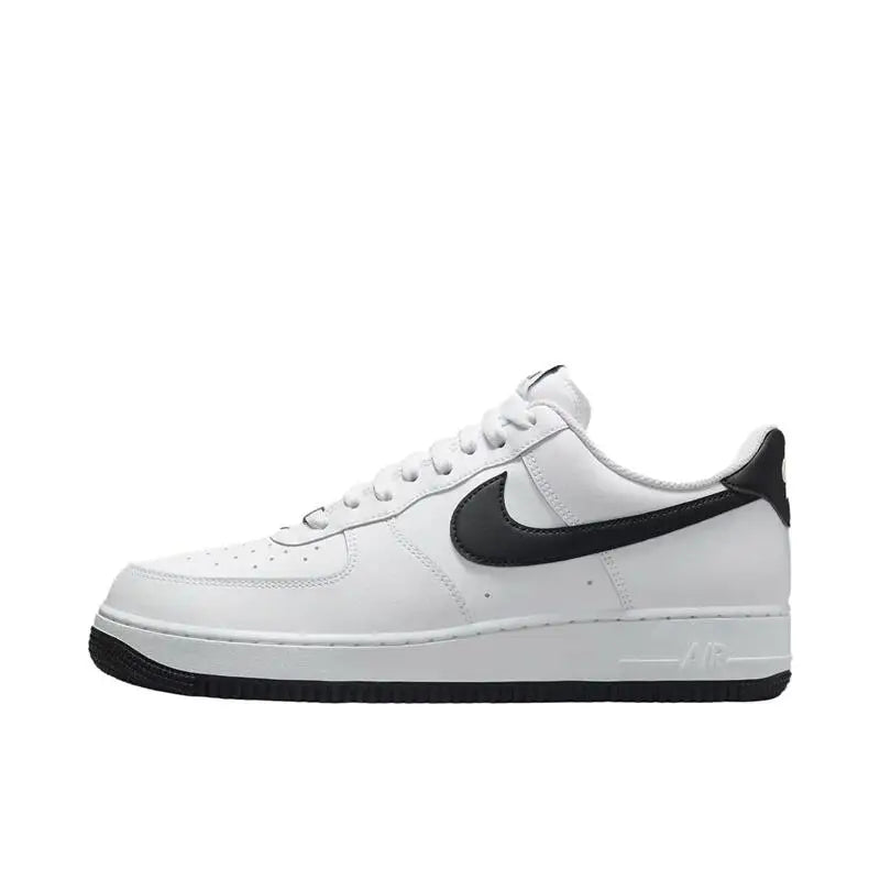 Nike Air Force 1 White Brown Men's and Women's Silver Comfortable Breathable Thick Sole Wear Cushioning Trend Casual Daddy Shoes fr