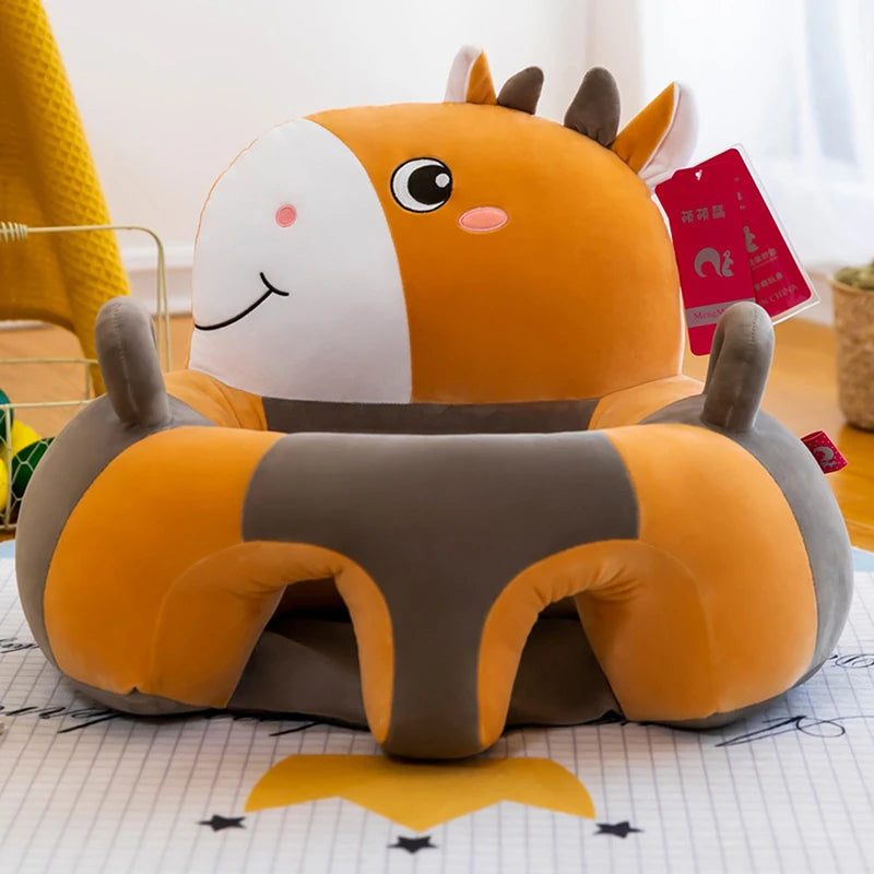 Baby Sofa Support Seat Cover Plush Chair Learning To Sit Comfortable Cartoon Toddler Nest Puff ChairToy Baby Floor Plush Lounger fsil